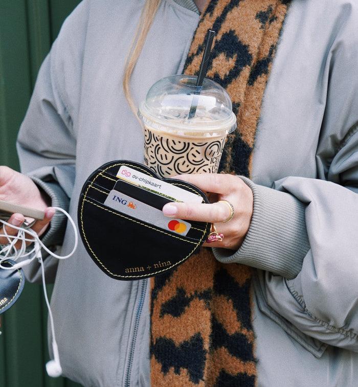 Anna Nina Black Sweetheart Card Holder