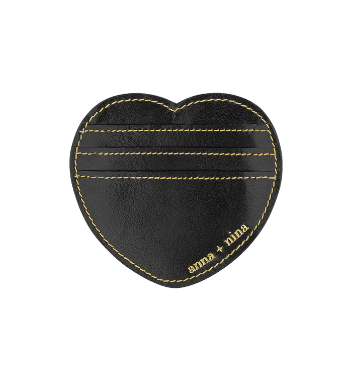 anna nina Black Sweetheart Card Holder