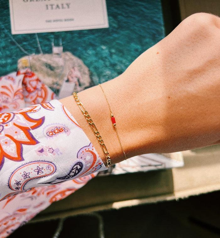 Anna Nina Blood Coral Bracelet 14K