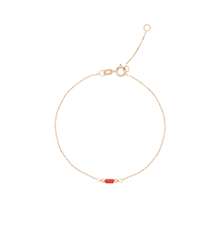 anna nina Blood Coral Bracelet 14K