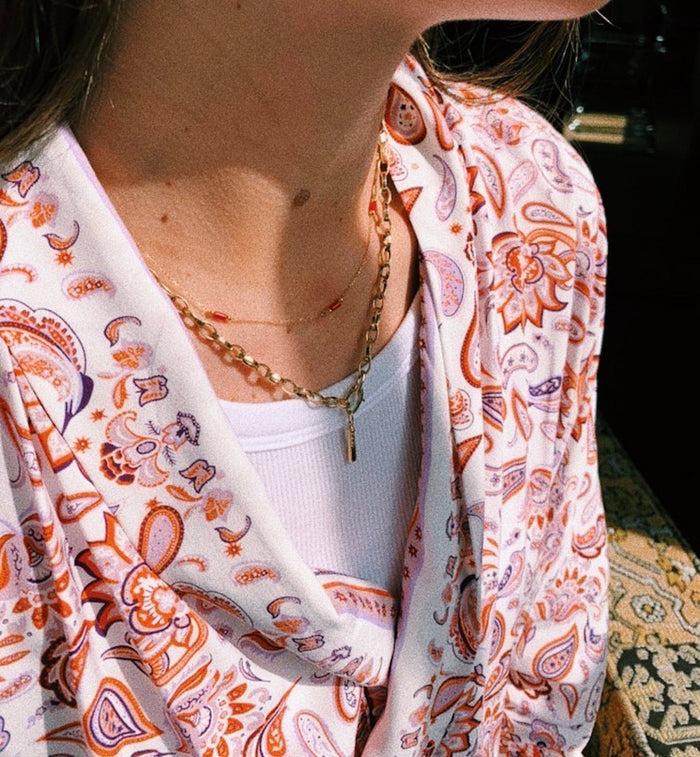 Anna Nina Blood Coral Necklace 14K