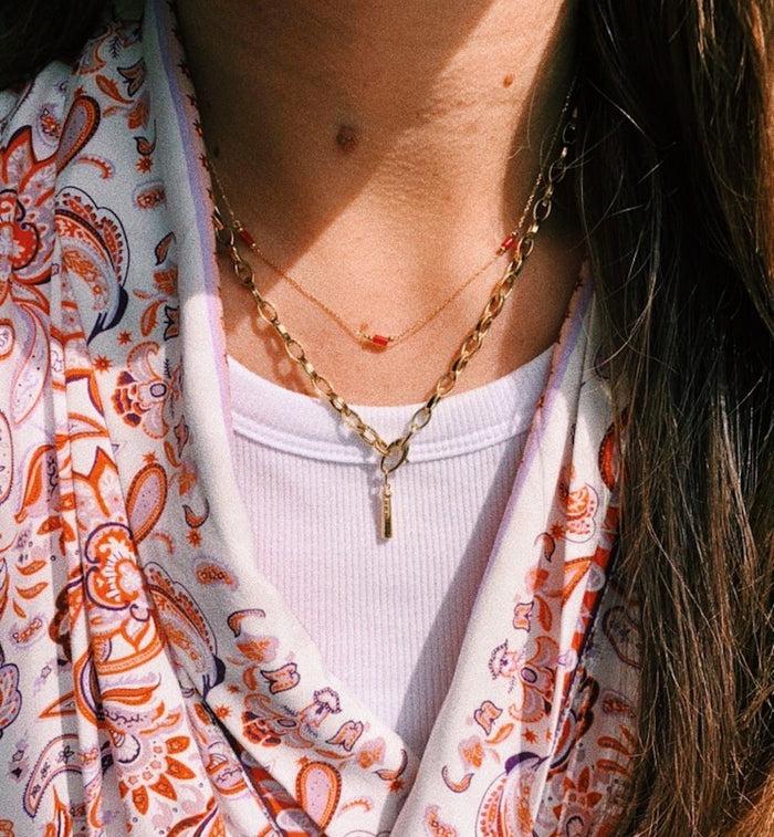 Anna Nina Blood Coral Necklace 14K