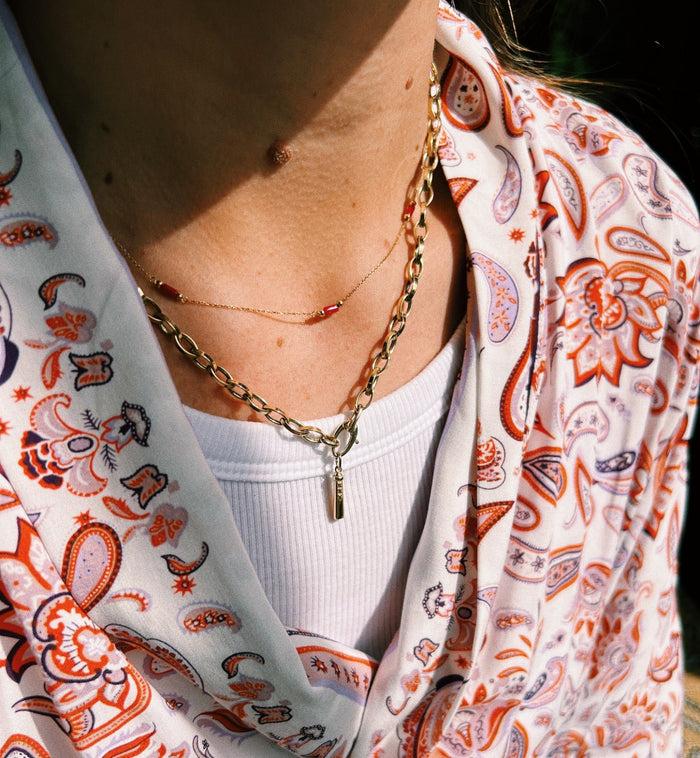 Anna Nina Blood Coral Necklace 14K