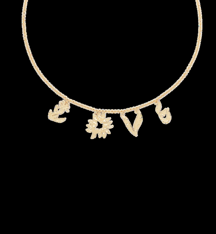 anna nina Bonfire Choker Gold Plated