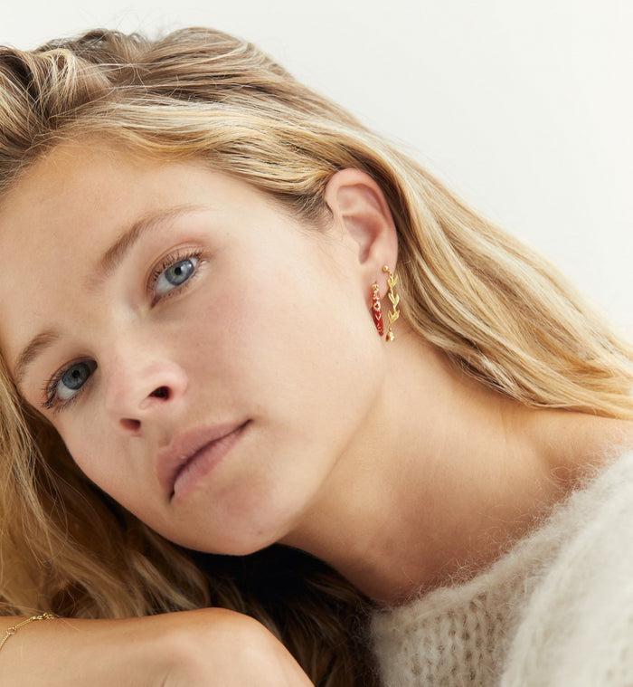 Anna Nina Bonfire Hoop Earrings Gold Plated