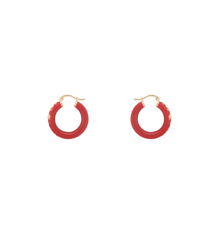 Anna Nina Bonfire Hoop Earrings Gold Plated
