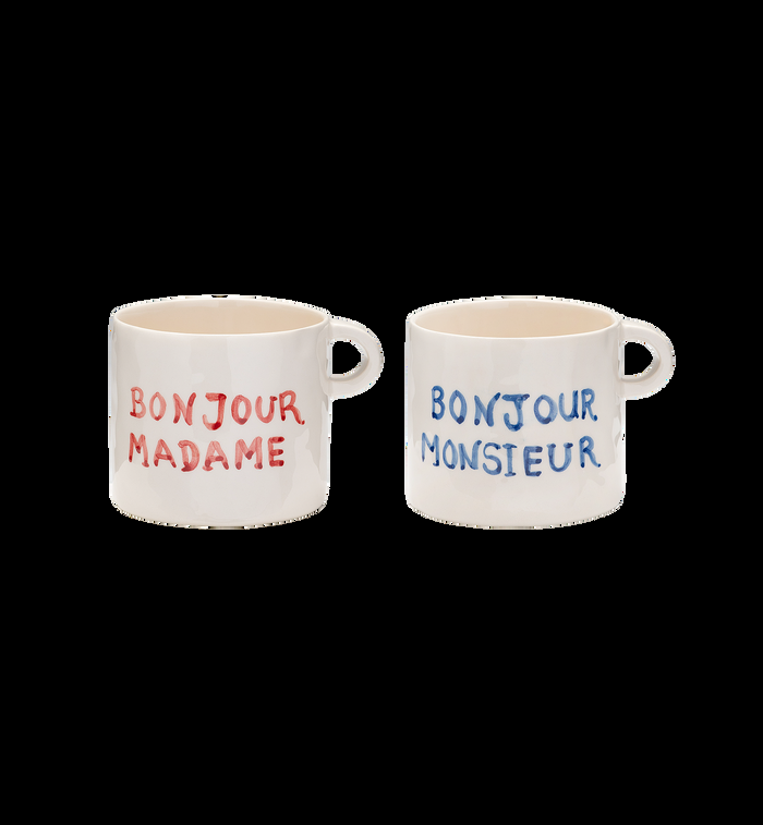 anna nina Bonjour Mug Set of 2