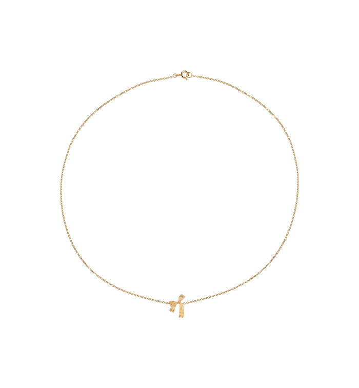 Anna Nina Bow Necklace Silver