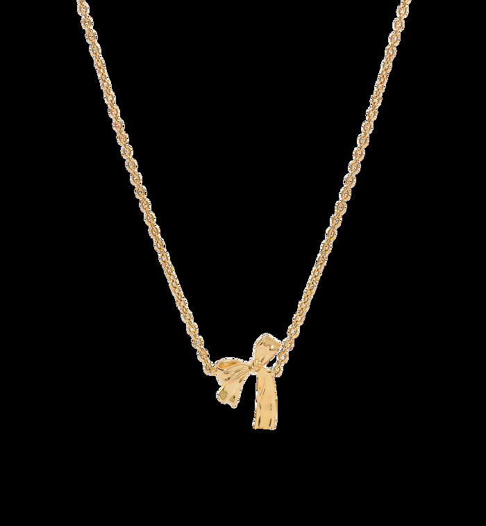 anna nina Bow Necklace Silver