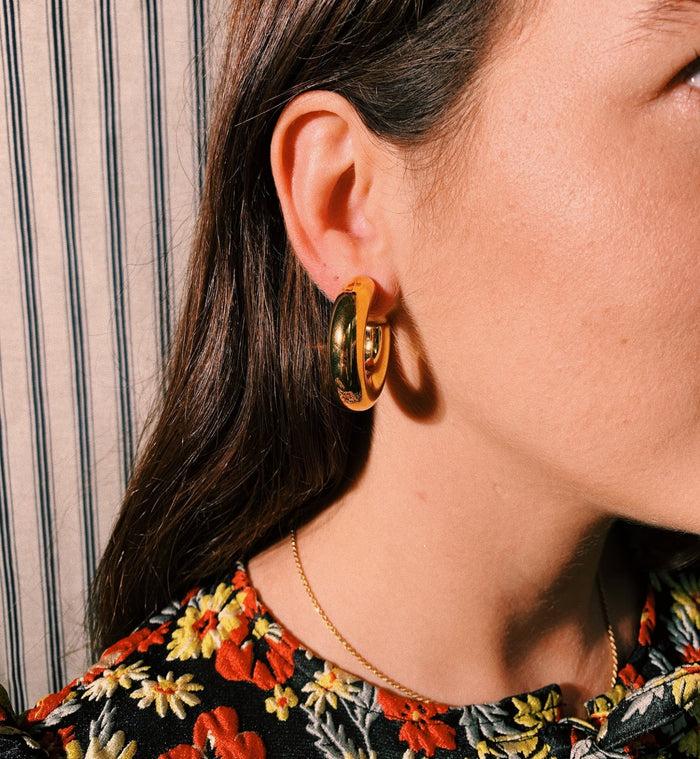 Anna Nina Brinker + Eliza Chubby Hoops Earrings
