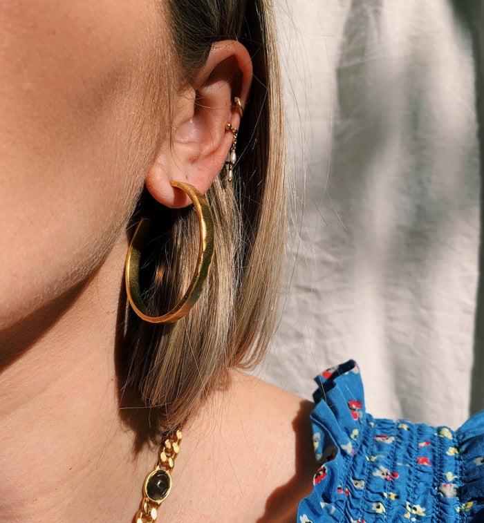 Anna Nina Brinker + Eliza Hammered Hoops Set