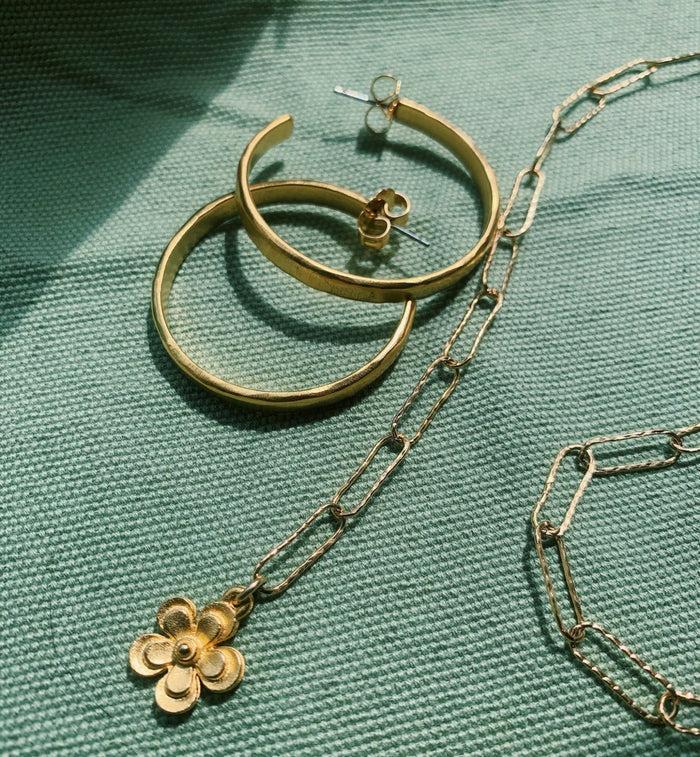 Anna Nina Brinker + Eliza Hammered Hoops Set