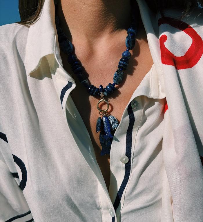 Anna Nina Brinker + Eliza Navy Necklace