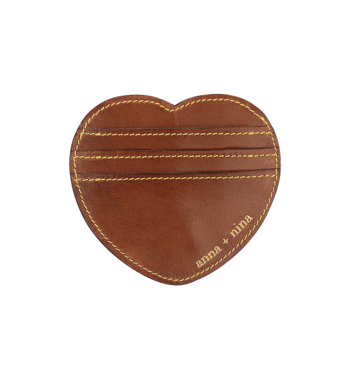 anna nina Brown Sweetheart Card Holder
