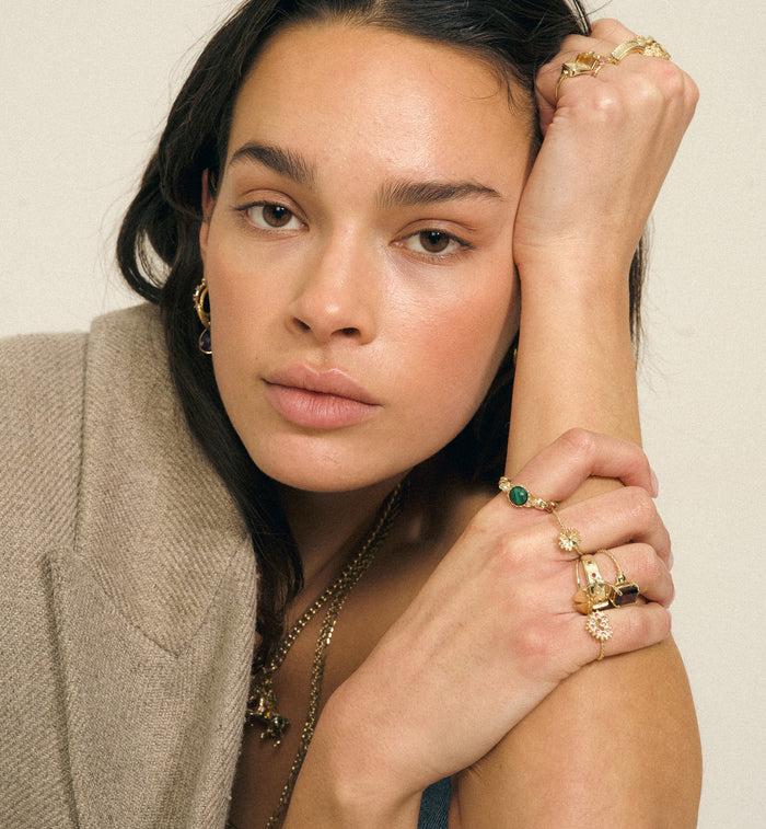 Anna Nina Buckle Up Ring 14K Yellow Gold