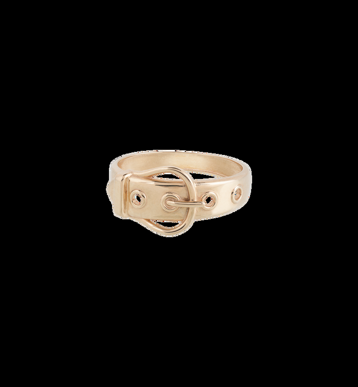 anna nina Buckle Up Ring 14K Yellow Gold