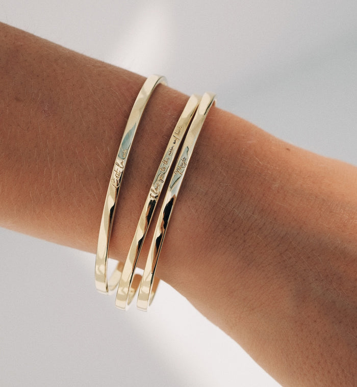 Anna Nina C'est La Vie Bangle Gold Plated