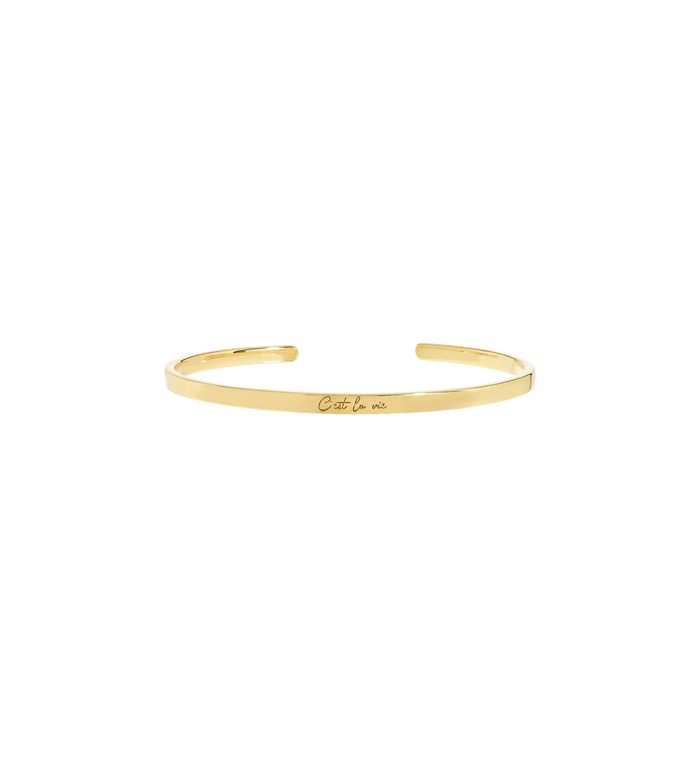 anna nina C'est La Vie Bangle Gold Plated