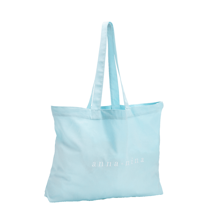 anna nina Canvas A+N Blue Tote Bag