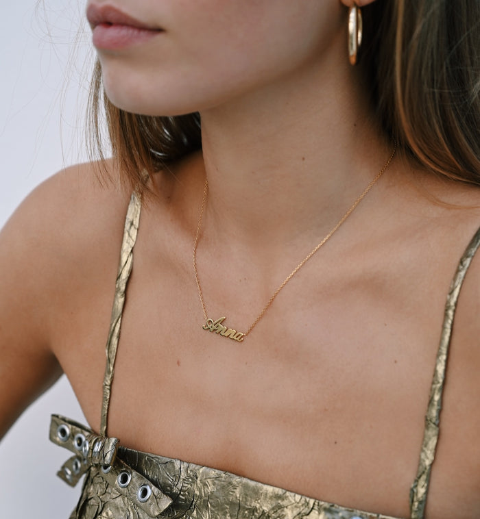 Anna Nina Carrie Necklace 9K 2 Initials