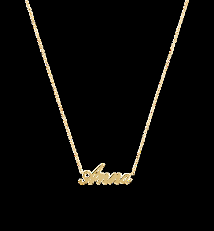anna nina Carrie Necklace 9K 2 initials