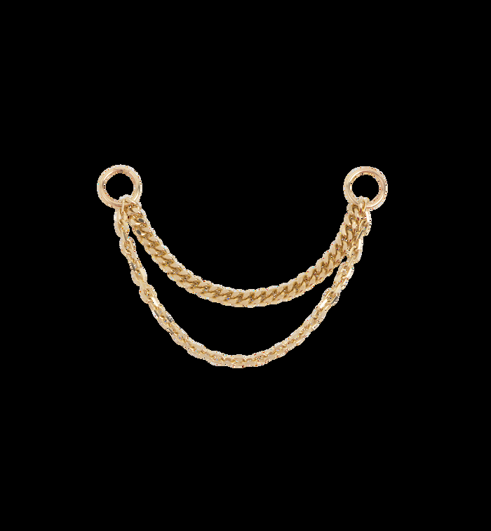 anna nina Chained Harmony Piercing Charm 14K