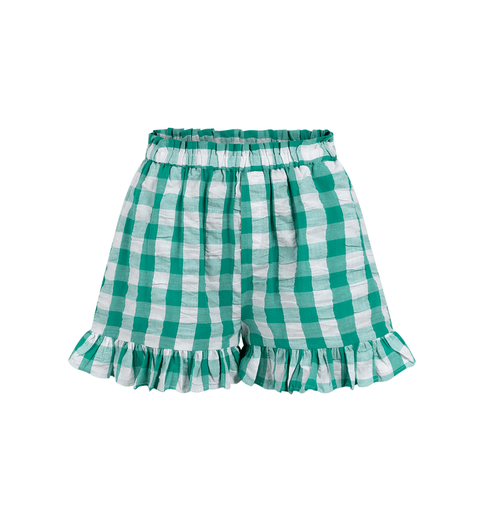 anna nina Check Mate Ruffle Shorts Multicolour