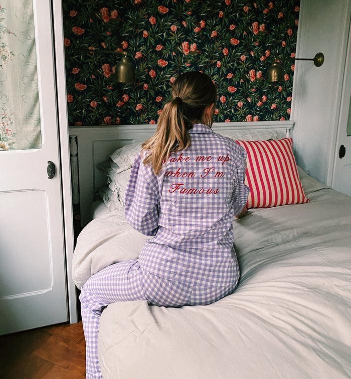 Anna Nina Chill Pill Gingham Pyjama Purple