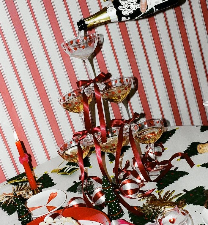 Anna Nina Classic Love Champagne Glass Set Of 2