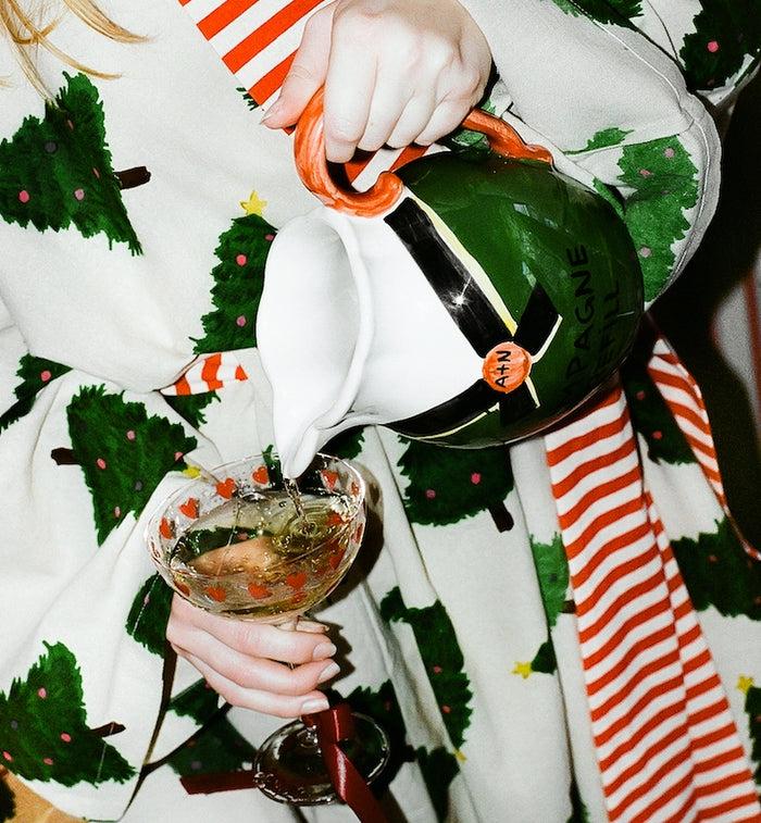 Anna Nina Classic Love Champagne Glass Set Of 2