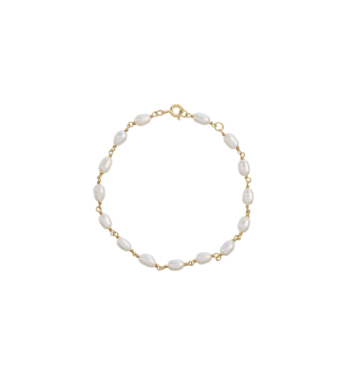 Anna Nina Clutching Pearls Bracelet Silver