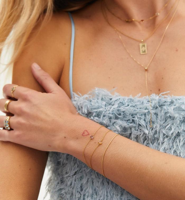 Anna Nina Cordelia Amethyst Bracelet 14K