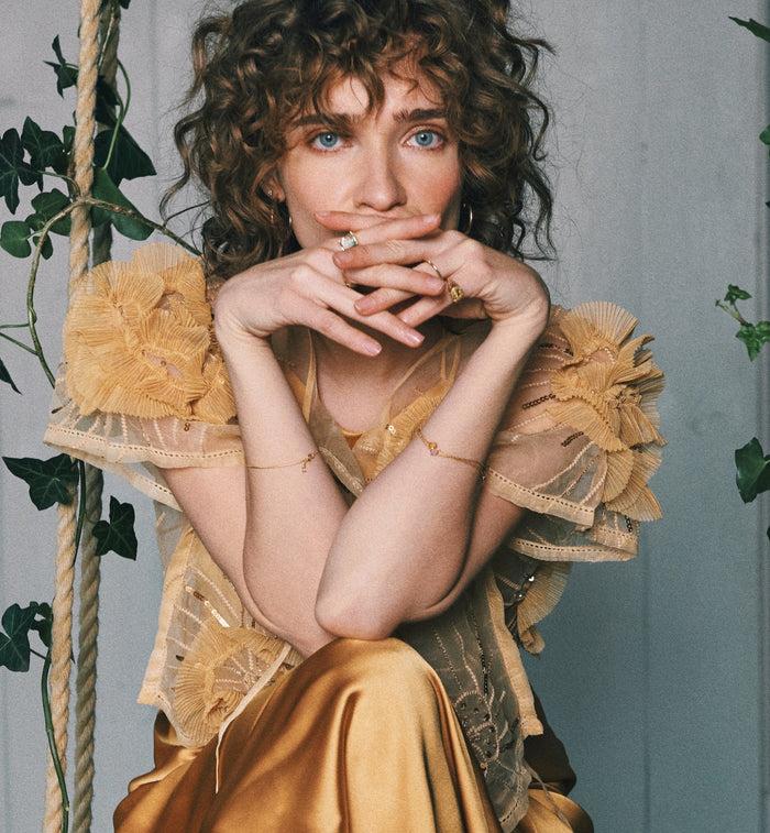 Anna Nina Cordelia Amethyst Bracelet 14K