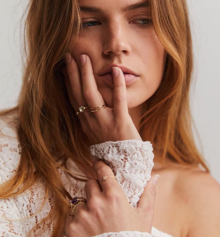 Anna Nina Cosmos Ring 14K Yellow Gold