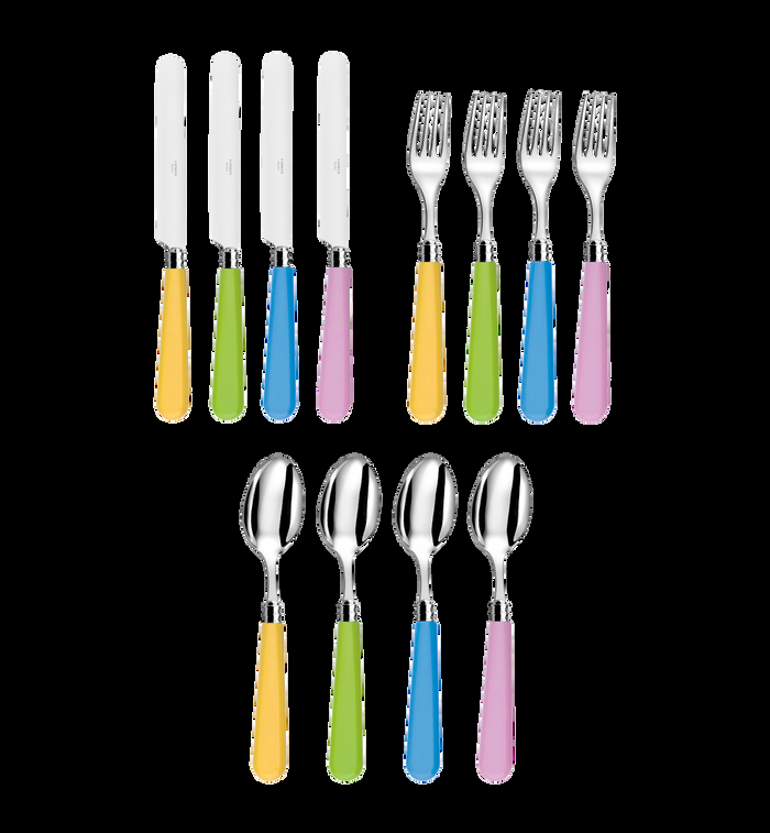 anna nina Cutlery Set 12 Pieces - Pastel Multicolour
