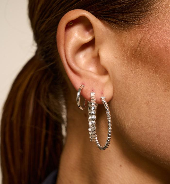 Anna Nina Dazzling Ring Earrings Silver