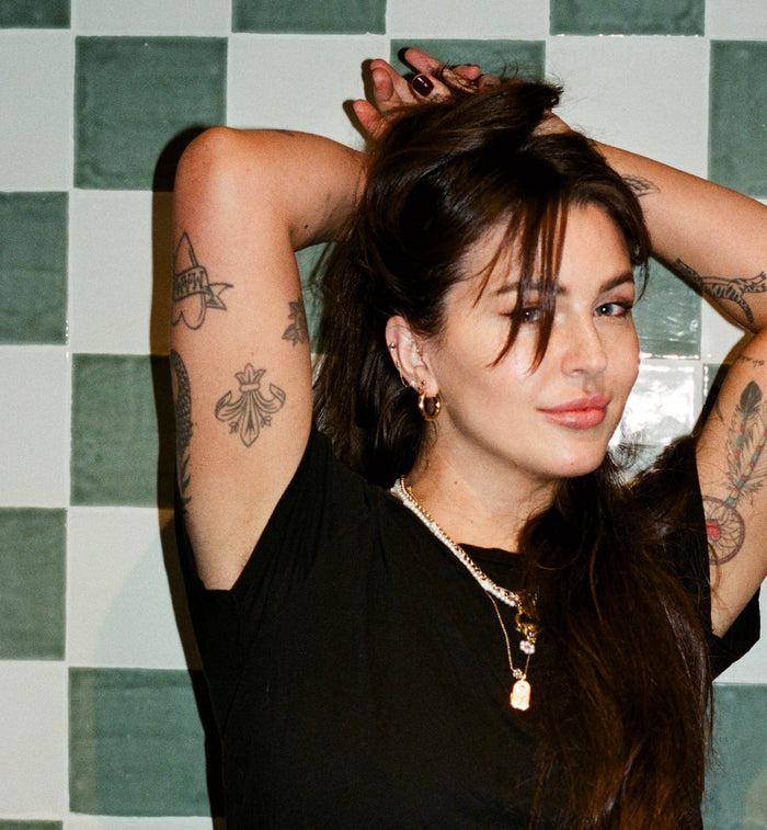 Anna Nina Duo Link Chain Charm Piercing 14K