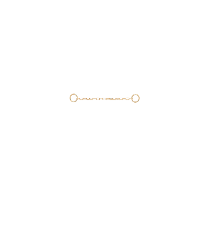 anna nina Duo Link Chain Charm Piercing 14K