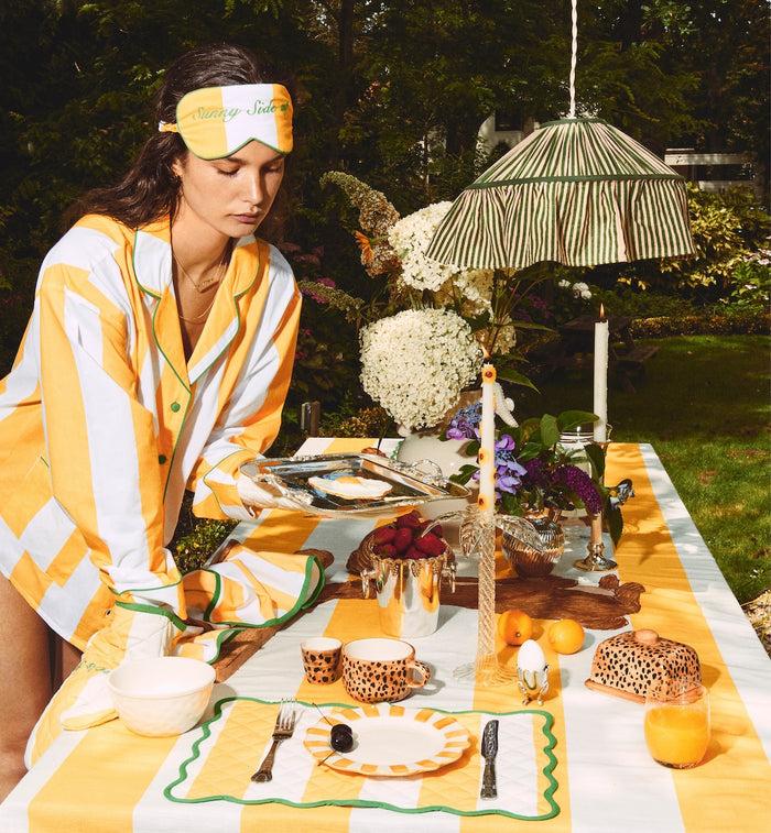 Anna Nina Easter Striped Scalloped Placemat