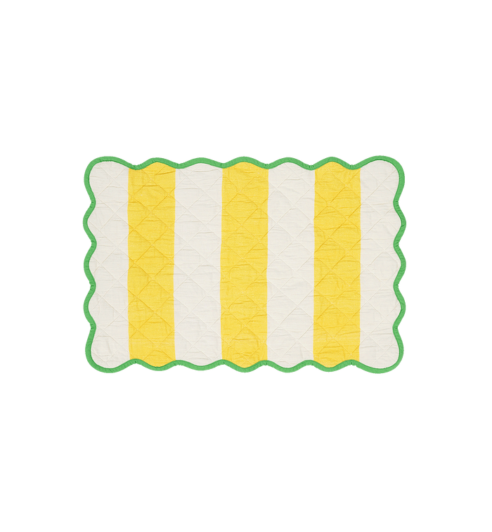anna nina Easter Striped Scalloped Placemat