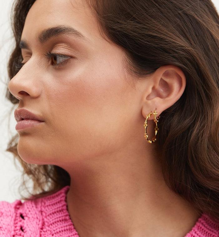 Anna Nina Eden Hoop Earrings Gold Plated