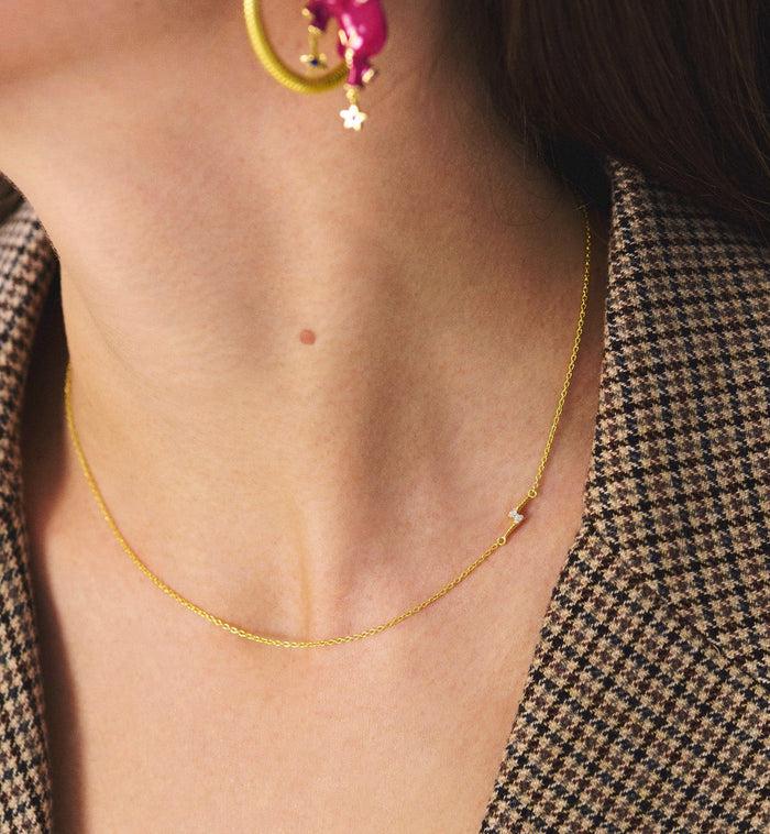 Anna Nina Electric Love Necklace Silver