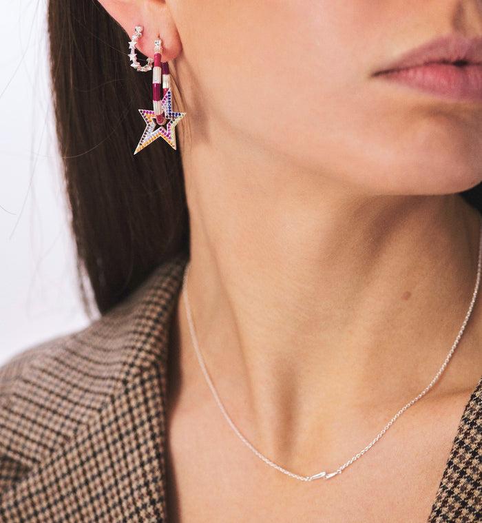 Anna Nina Electric Love Necklace Silver