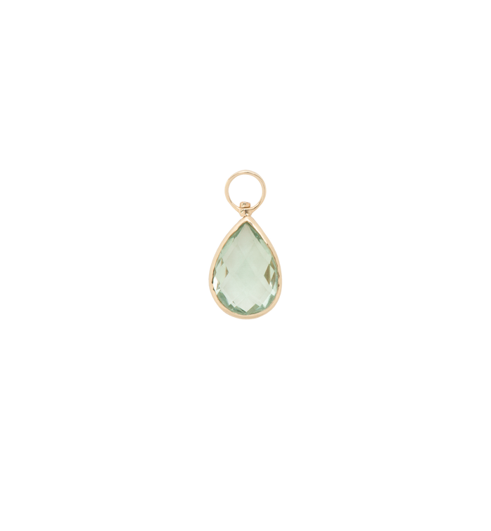 anna nina Enchanting Tear Green Amethyst Charm 14K