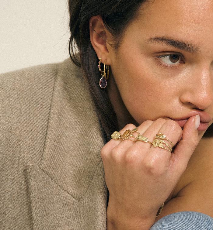 Anna Nina Fins Of Fortune Ring 14K Yellow Gold