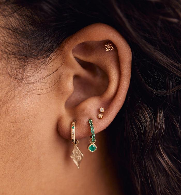 Anna Nina Flower Boy Piercing Front 14K