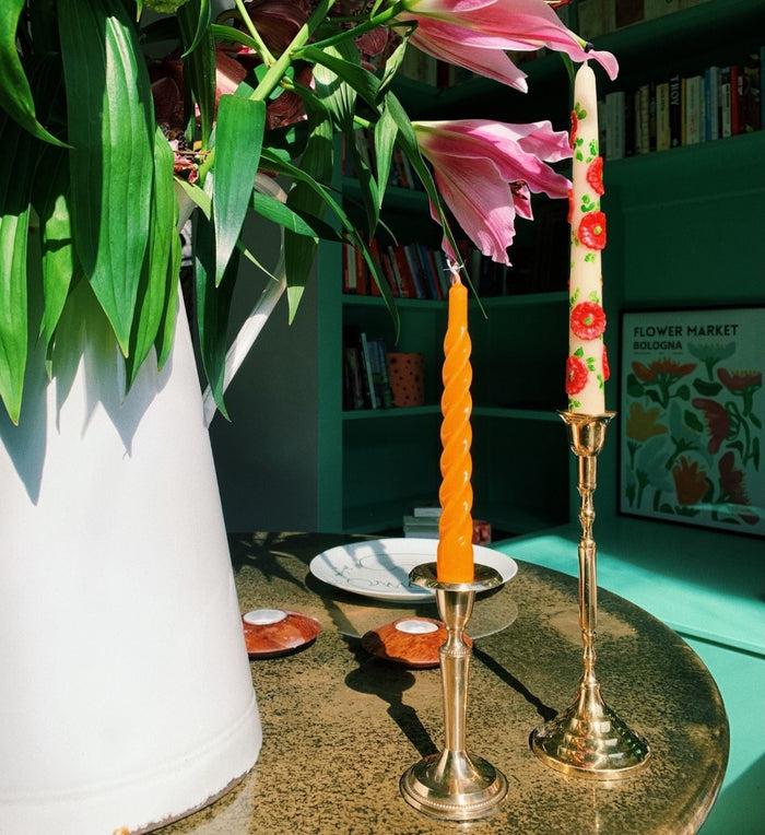 Anna Nina Flower Candle - Set Of 2