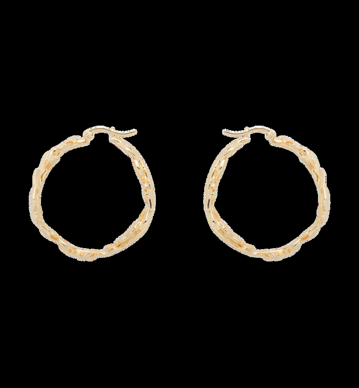 Anna Nina Flower Crown Hoop Earrings Gold Plated