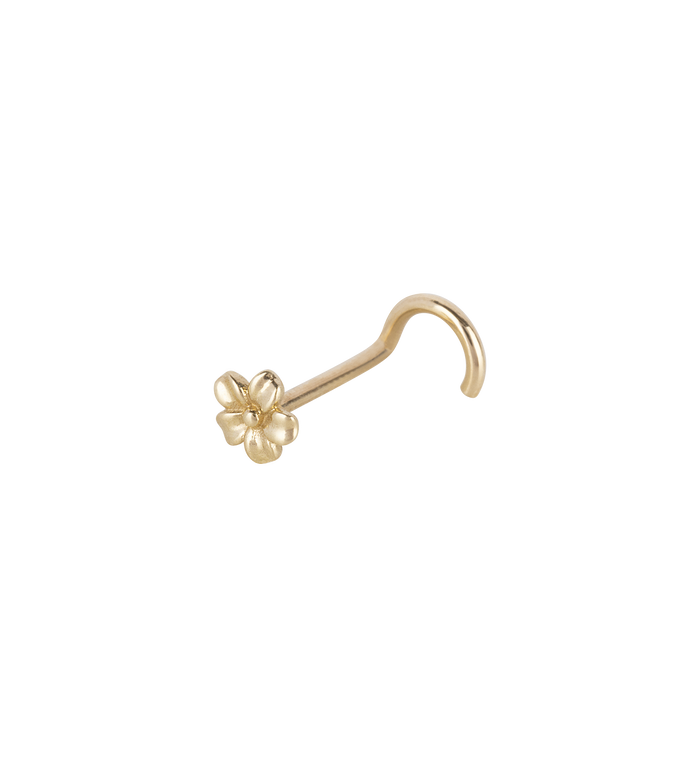 anna nina Forget Me Not Nose Piercing 14K