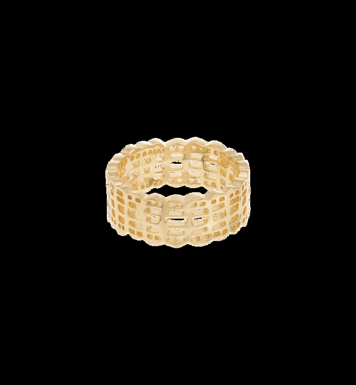 anna nina French Lace Ring Gold Plated